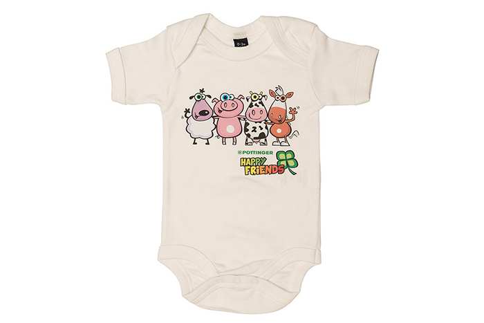 Babybody mit Transferdruck als Mitarbeitergeschenk