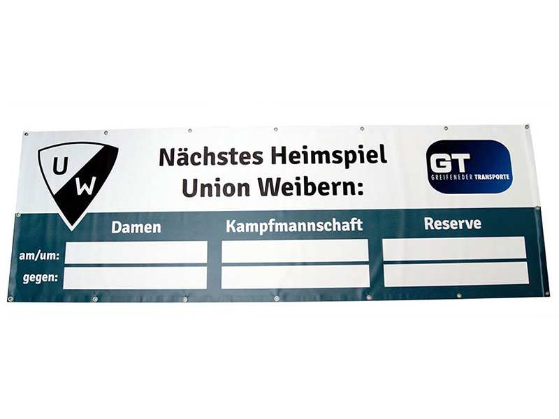Banner für flexible Beschriftung bei Sportveranstaltungen
