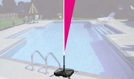 Beachflag-Anwendung im Poolbereich