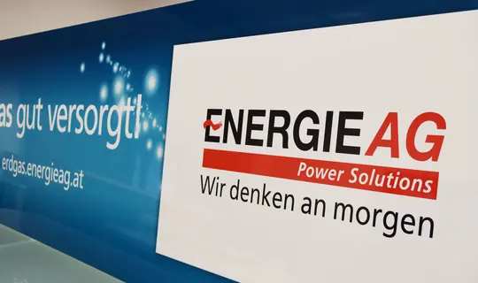 Digitaldruck auf Klebefolie für Acryl-Schild - Energie AG