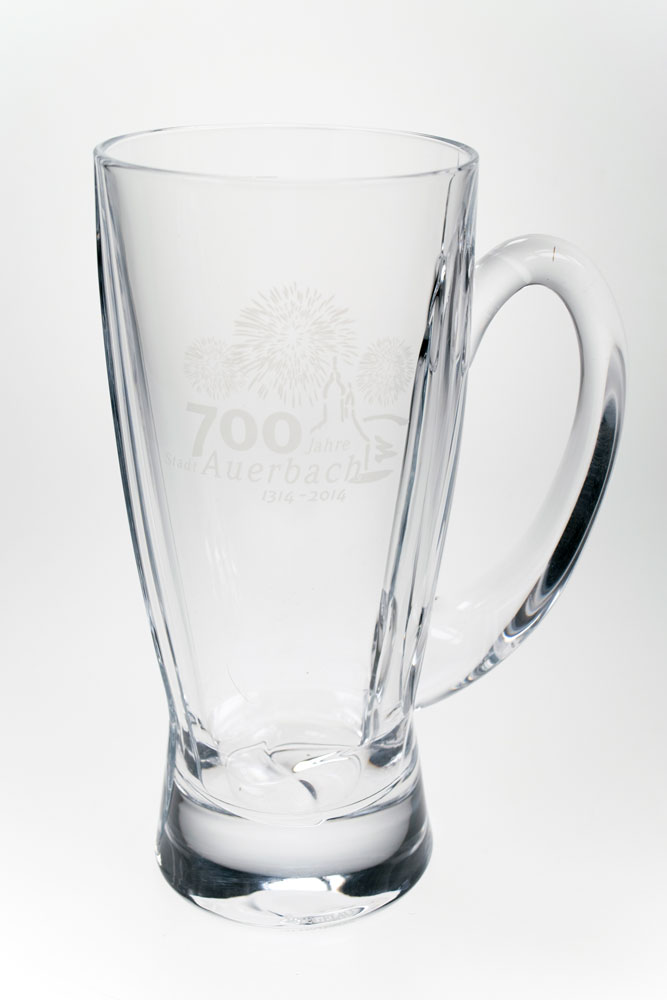 Glasgravur Edles Bierglas mit Jubiläumsgravur
