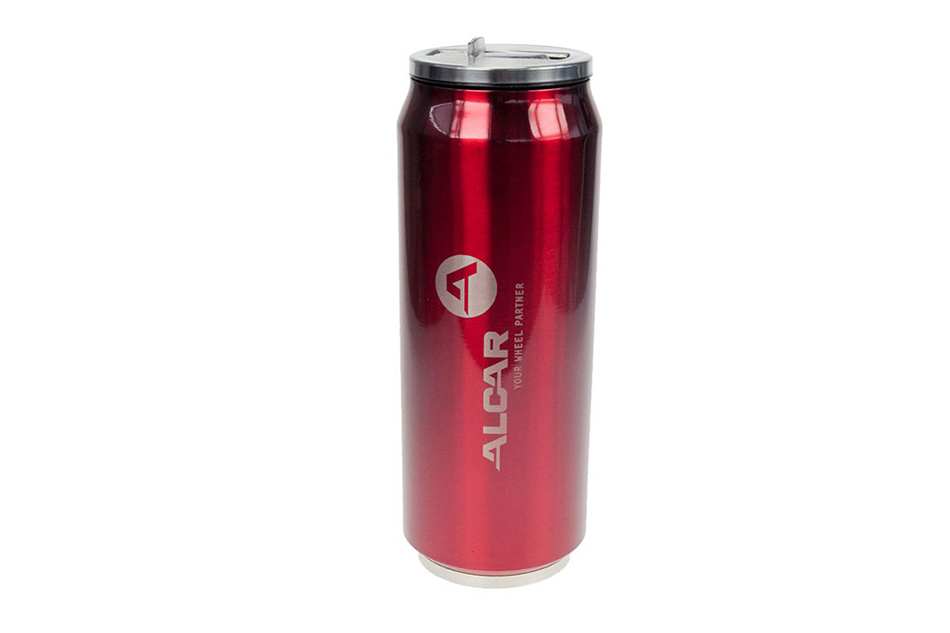 Metallgravur auf eloxierter Trinkflasche