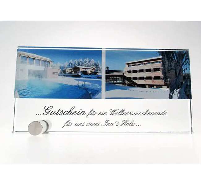 Awards and trophies Tischaufsteller als Geschenkgutschein