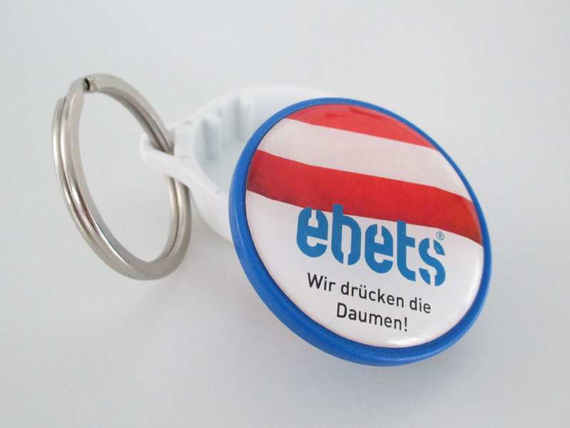 Werbeartikel Bottlekey mit 3D-Doming