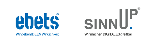 Werbeartikel ebets GmbH und SINNUP GmbH-Logo