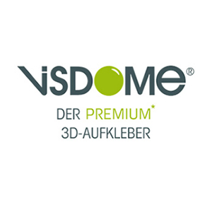 Visdome - der Markenaufkleber - Gelaufkleber made in Kallham OÖ - visdome.at